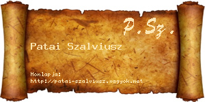 Patai Szalviusz névjegykártya